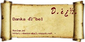 Danka Ábel névjegykártya