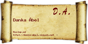 Danka Ábel névjegykártya